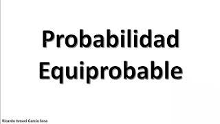 probabilidad equiprobable [upl. by Oiziruam664]