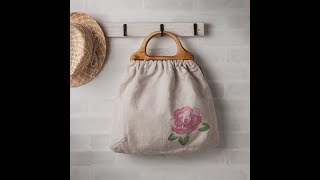 Canvas Project  RhinestoneDecorated RoseStenciled Bag [upl. by Cruz309]