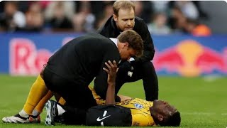 Danny Welbeck stretchered off amp needs oxygen after suffering injury in Brighton’s clash at Newcastle [upl. by Anires13]