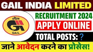 Gail India Limited Vacancy 2024 ll Gail India Limited Vacancy Age limit Qualification All Details [upl. by Esiuqram]