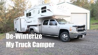 How To Dewinterize an Arctic Fox truck camper [upl. by Ynnus]