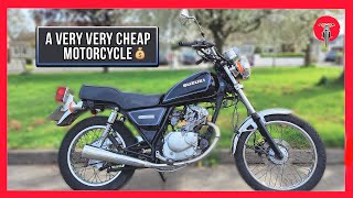 Suzuki GN 125 REVIEW Test drive of a motorcycle  overhauling thunder 125  Mini café racer reveal [upl. by Hnim]