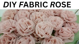 Diy Fabric Big Roses \ How To Make Hand Made Tishue Fabric Flowers Easy And Beautiful [upl. by Lanevuj278]