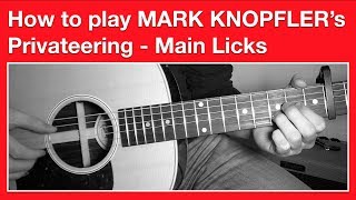 Mark Knopfler  Privateering  How to Play Main Licks [upl. by Peregrine]