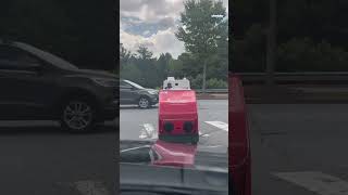 ChickfilA delivery robot spotted in Atlanta [upl. by Ahsitauq638]