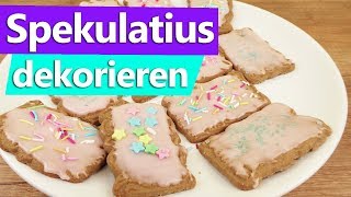 Weihnachtsbäckerei Spekulatius dekorieren  Super einfach für Kinder  Advents Basteln [upl. by Chaddie]