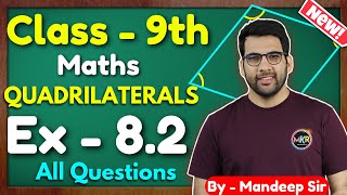 Class  9th Ex  82 Q1 Q2 Q3 Q4 Q5 Q6 Quadrilaterals Maths New NCERT CBSE GREENBoard [upl. by Fatma]