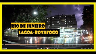 Lagoa Rodrigo de Freitas x Botafogo Rio de Janeiro  Trajeto Noturno  FULL HD [upl. by Wehttan]