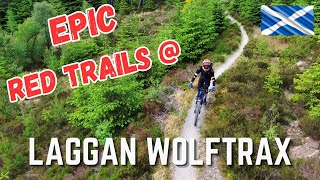 Riding The EPIC Red Trails At LAGGAN WOLFTRAX Trail Centre  Mountain Biking In Scotland [upl. by Laius]