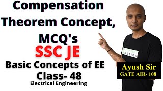 Compensation Theorem Concept MCQs in Hindi Basic of Electrical Engineering SSC JE Class 48 [upl. by Notluf283]