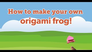 How to make an origami frog Summer Reading Challenge 2024 [upl. by Dlawso]