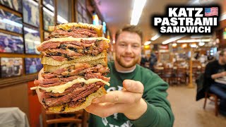 New York PASTRAMI SANDWICH bei Katz Delicatessen [upl. by Ahsekad]