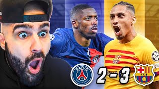 PSG 23 Barcelona l LIVE REACTION [upl. by Inimod]