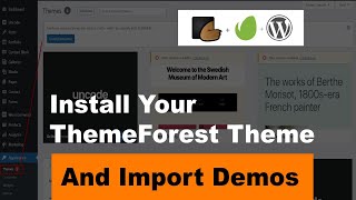 How To Install WordPress Premium Themes 2022  Themeforest Theme Installation and Demo Import [upl. by Tanberg938]