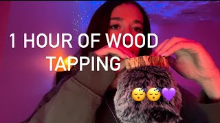 ASMR 1 hour of wood tapping no talking looped [upl. by Nolrac]