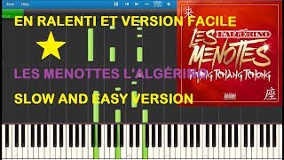 LAlgérino  Les Menottes Piano cover  Tuto Synthesia [upl. by Caroline430]