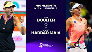 Katie Boulter vs Beatriz Haddad Maia  2024 Miami Round 3  WTA Match Highlights [upl. by Chessy]