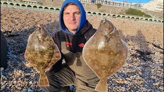 First plaice of the year what a cracking start fishing the plaice capital of the UK Brighton beach [upl. by Vidovic]