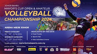 Johor Bahru Mayors Cup Malaysia Open Volleyyball Championship 2024 [upl. by Salvadore]