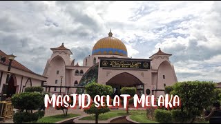 🇲🇾WALK TOUR MALACCA STRAITS MOSQUE  MASJID SELAT MELAKA  BEAUTIFUL SEASIDE VIEW [upl. by Aicena271]