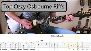 Top Ozzy Osbourne Guitar Riffs With Tab [upl. by Nashoma]