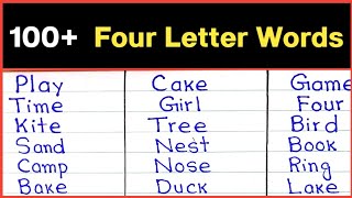 100 Four Letter Words in English  4 letter words list  vocabulary words in English [upl. by Renelle766]