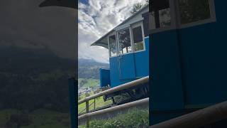 Old Cogwheel Railway in Switzerland 🇨🇭 travel swissalps rain railway myswitzerland schweiz [upl. by Nanni]