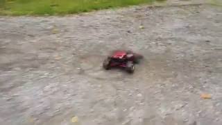 Traxxas Erevo 116 Brushed Basing and onroading wheelies 2s lipo [upl. by Noj980]