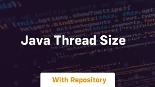 java thread size [upl. by Beard821]