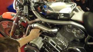 RACE HARLEY V ROD TTS ROTREX SUPERCHARGER CONVERSION [upl. by Erdnaxela]