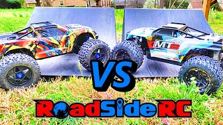 Team Associated Rival MT8 vs Traxxas Maxx Which is the better basher [upl. by Amyas]