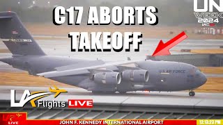 C17 Globemaster ABORTS TAKEOFF [upl. by Drazze]