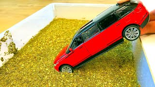 Diecast Cars Sliding and Falling Into The Spicy Water [upl. by Enylodnewg590]