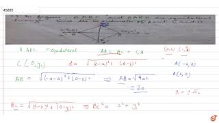 In FigABC and ABD are equilateral triangle find the coordinates of C and D [upl. by Evilo911]