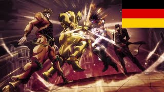 DIO VS Jotaro Approaching Scene German Dub 4K [upl. by Lissner]