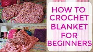 Crochet Blanket for Beginners [upl. by Averell889]