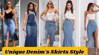 Women Fashion Denims Skirts Dezin  Denim Skirts Style For Trend 2024 FashionFabulouszt8ug [upl. by Enad391]