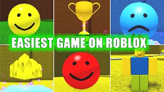 EASIEST GAME ON ROBLOX All Endings and Badges PART 1 [upl. by Eyak]