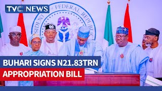 President Buhari Signs N2183trn Appropriation Bill into law [upl. by Faustus320]