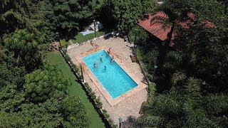 Drone flagra pessoas na piscina Sāo Conrado Entreverdes Campinas Sousas 4k [upl. by Sabelle209]