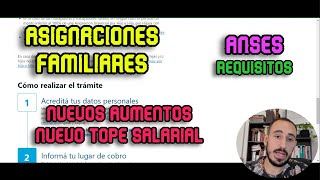 ASIGNACIONES FAMILIARES NUEVO TOPE SALARIAL REQUISITOS ANSES AUH 2023 [upl. by Anelliw]