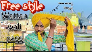 Free style wattan wali pagg  Turban Tutorial  6 Larr Easy way  manpreet Ramgarhia turban [upl. by Loma]