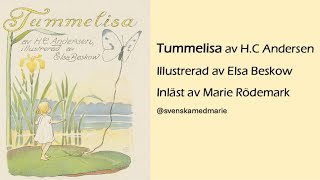 Ljudbok med text  Tummelisa av HC Andersen  Lär dig svenska svenskamedmarie [upl. by Artened]