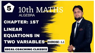 10th class Linear Equation In Two Variables Part 5 practice set 11 [upl. by Constantine]