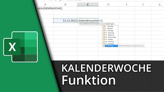 Excel Kalenderwoche Funktion  KALENDERWOCHE ✅ Tutorial [upl. by Radloff758]