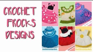 Crochet handmade frock designs  for baby girls 👧 [upl. by Wamsley644]