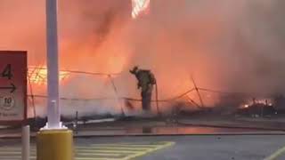 Incendio consume la Feria Zapatera de León Guanajuato en Nogales Sonora [upl. by Irelav45]