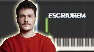 Miki Nuñez  Escriurem  Instrumental Piano Tutorial  Partitura  Karaoke  MIDI [upl. by Ecire]