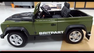 Land Rover Defender Ride on Toy from Britpart  Demo amp user guide [upl. by Adnawyek]