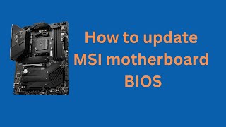 How to update MSI motherboard BIOS 2024 [upl. by Ahsimak]